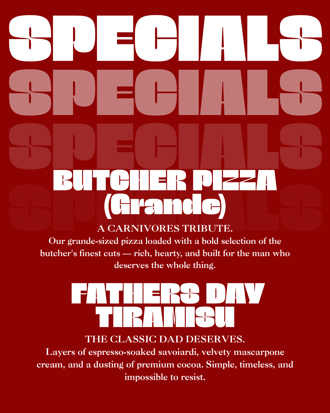 Fathers Day Specials