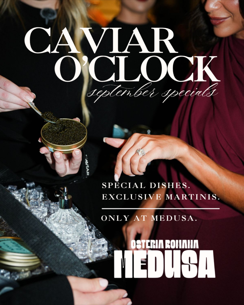 caviar and martinis month